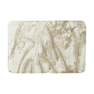 Elegant lichtsepia fern-patroon badmat