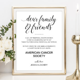 Elegant liefdadigheidsdonatie in Lieu voor het huw Poster