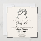 Elegant liefde in eerste vrijgezellenfeest spritz kaart (Voorkant)