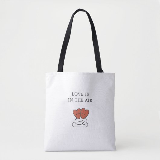 Elegant "Liefde is in de lucht" Knuffelen Harten T Tote Bag (Voorkant)