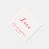Elegant Liefde Roze Harten Bruiloft Jubileum Party Servetten (Hoek)
