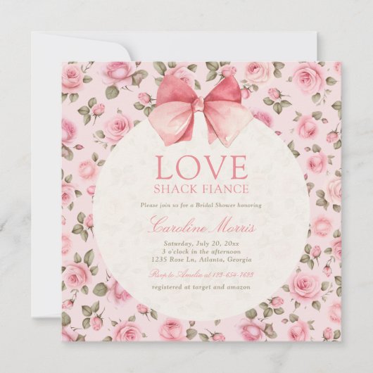 Elegant Liefde Shack Financiën Party Vrijgezellenf Kaart (Voorkant)