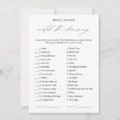 Elegant Liefde Song Match Vrijgezellenfeest Game K Kaart (Voorkant)