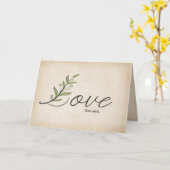 elegant liefdesontwerp met bladeren kaart (Gele Bloem)