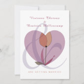 Elegant liefhebber lesbische trouwuitnodiging kaart (Voorkant)