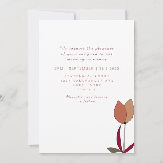 Elegant liefhebber lesbische trouwuitnodiging kaart (Achterkant)