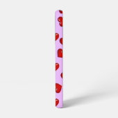 Elegant liefhebbers Rode hartritme op het paars Samsung Galaxy Hoesje (Linkerkant)