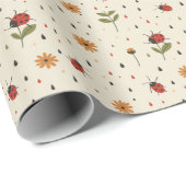 Elegant lieveheersbeestje Harmony Cadeaupapier (Rol Hoek)