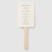 Elegant Life Celebration Order of Service Funeral Handwaaier (Achterkant)