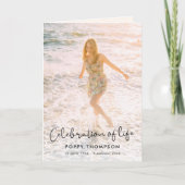 Elegant Life Celebration Order of Service Funeral Programma (Voorkant)