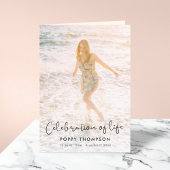 Elegant Life Celebration Order of Service Funeral Programma