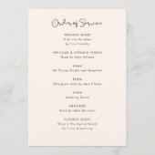 Elegant Life Celebration Order of Service Funeral Programmakaart (Achterkant)