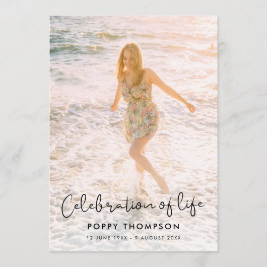 Elegant Life Celebration Order of Service Funeral Programmakaart (Voorkant)