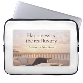 Elegant Lifestyle Quote Art Laptop Sleeve