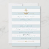 Elegant Light Aqua Nautical Wedding Uitnodiging (Voorkant)