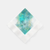 Elegant Light Blue and Gold Wedding Napkins Servet (Hoek)
