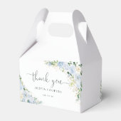 Elegant Light Blue Baby Shower Favor Box Bedankdoosjes (Achterkant)