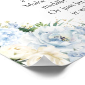 Elegant Light Blue Baby Shower Poster (Hoek)