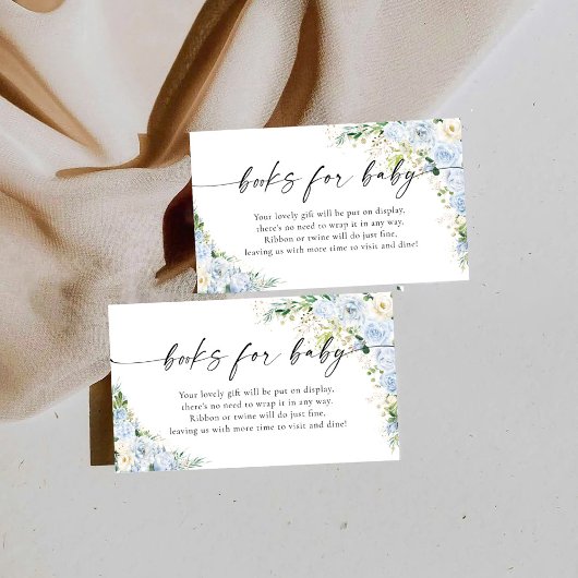 Elegant Light Blue Books For Baby Enclosur Informatiekaartje