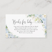 Elegant Light Blue Books For Baby Enclosure card Informatiekaartje (Voorkant)