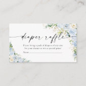 Elegant Light Blue Diaper Raffle  Enclosur Informatiekaartje (Voorkant)