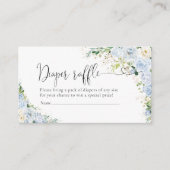 Elegant Light Blue Diaper Raffle  Enclosur Informatiekaartje (Voorkant)