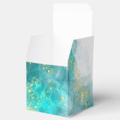 Elegant Light Blue en Gold Weddenbox Bedankdoosjes (Geopend)