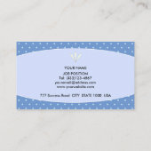 Elegant Light Blue en Starry Background Visitekaartje (Achterkant)