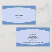 Elegant Light Blue en Starry Background Visitekaartje (Voorkant / Achterkant)