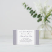 Elegant Light Blue en White Simple Professional Visitekaartje (Staand voorkant)