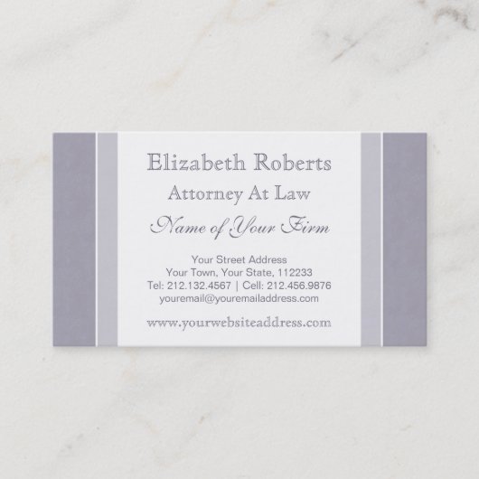 Elegant Light Blue en White Simple Professional Visitekaartje (Voorkant)