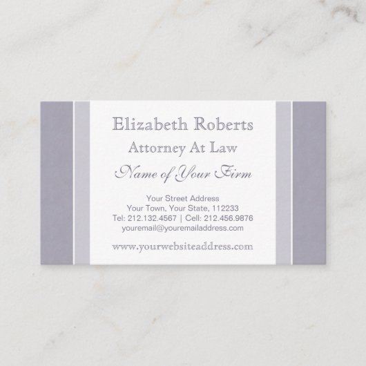 Elegant Light Blue en White Simple Professional Visitekaartje (Voorkant)