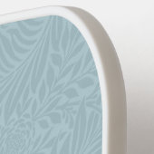 Elegant Light Blue Floral Botanical Monogram Pickleball Paddle (Links Detail)