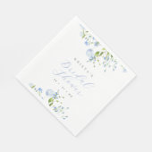 Elegant Light Blue Floral Vrijgezellenfeest Servet (Hoek)