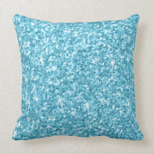 Elegant Light Blue Glitter & Sparkles Kussen