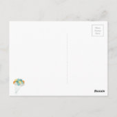 Elegant Light Blue Japans ventilatortuin Briefkaart (Achterkant)