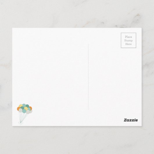 Elegant Light Blue Japans ventilatortuin Briefkaart (Achterkant)