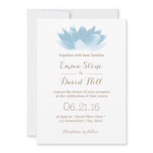 Elegant Light Blue Lotus Flower Wedding