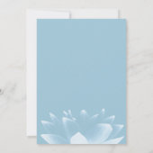 Elegant Light Blue Lotus Flower Wedding Kaart (Achterkant)