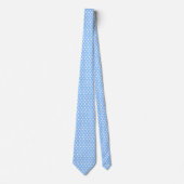 Elegant Light Blue met White Polka Dots Stropdas (Voorkant)