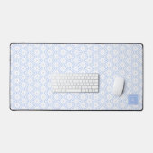 Elegant Light Blue Modern Geometric  Bureaumat (Keyboard & Muis)