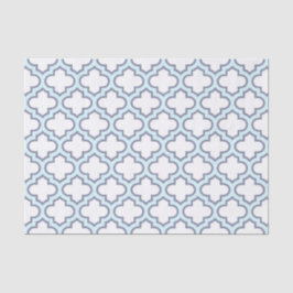Elegant Light Blue Moroccan Quatrefoil Pattern Tissuepapier