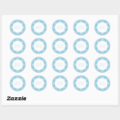 Elegant Light Blue Quinceañera - Butterfly Classy Ronde Sticker (Vel)