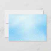 Elegant Light Blue RSVP Kaartje (Achterkant)