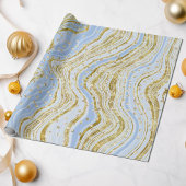 Elegant Light Blue Sparkle Swirls Glitter Sequins Cadeaupapier