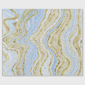 Elegant Light Blue Sparkle Swirls Glitter Sequins Cadeaupapier (Vlak)