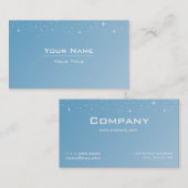 Elegant Light Blue Starry Professional Visitekaartje (Voorkant / Achterkant)