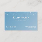 Elegant Light Blue Starry Professional Visitekaartje (Achterkant)