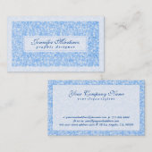 Elegant Light Blue Tones Glitter & Sparkles 2 Visitekaartje (Voorkant / Achterkant)