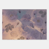 Elegant Light Boho Floral Paars Fantasy Botanical Inpakpapier Vel (Voorkant 2)